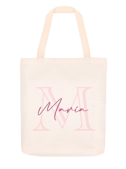 Bolso de lino con asas