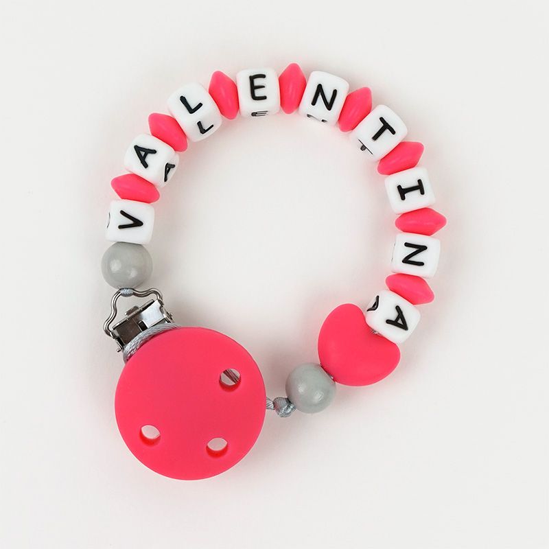 Cadenita de silicona Corazón Fresa Personalizada
