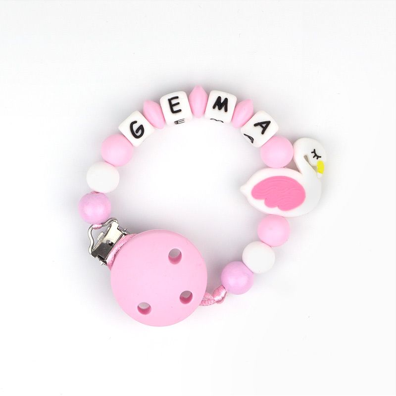 Cadenita de silicona personalizada Cisne