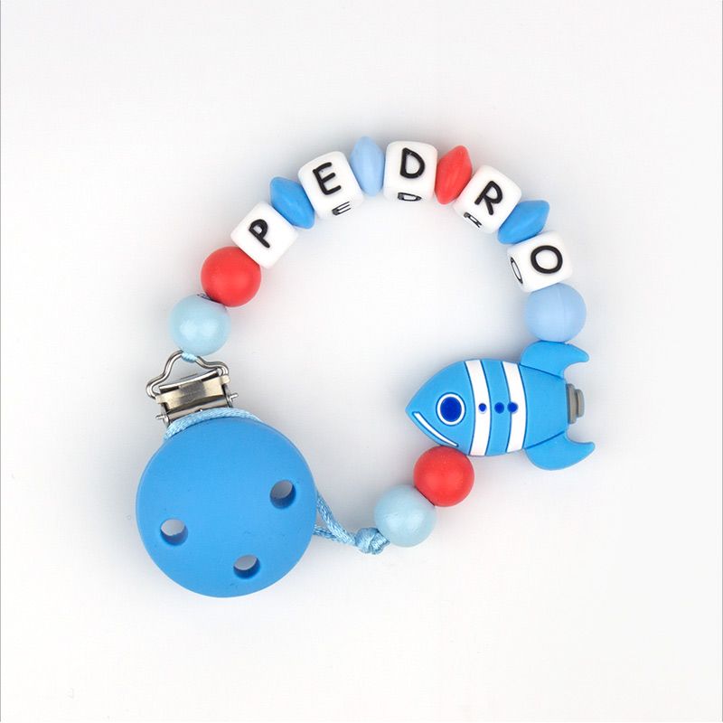 Cadenita de silicona Cohete personalizada Mi Pipo