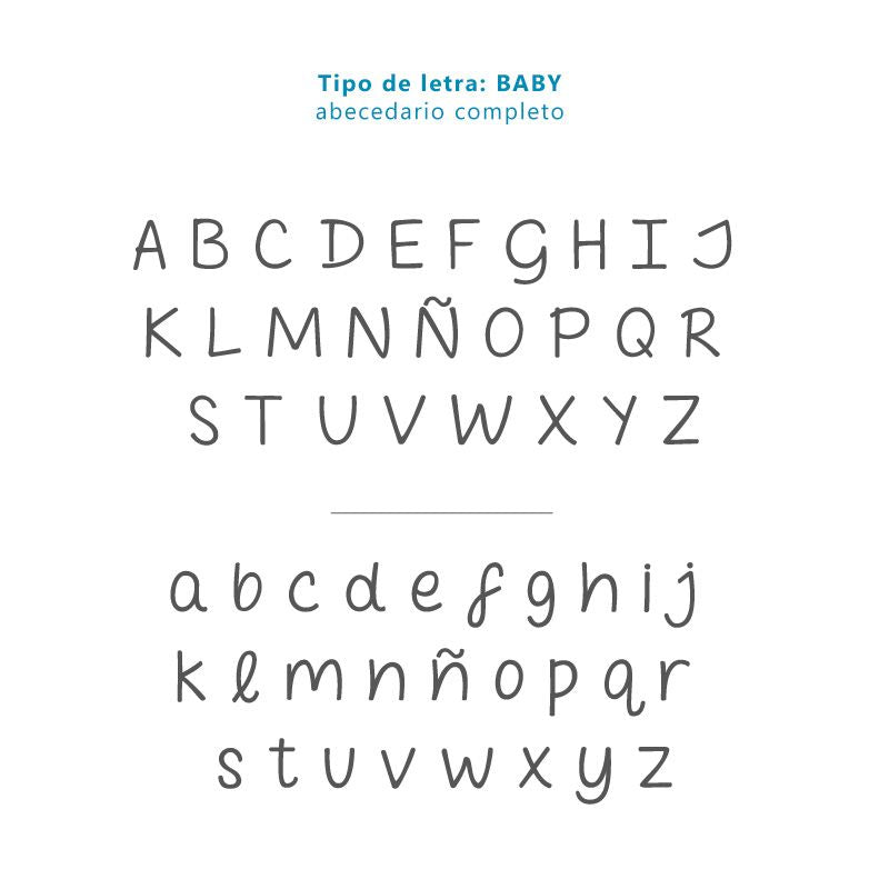Chupete Baby Chic Azul Personalizado - tipo de letra