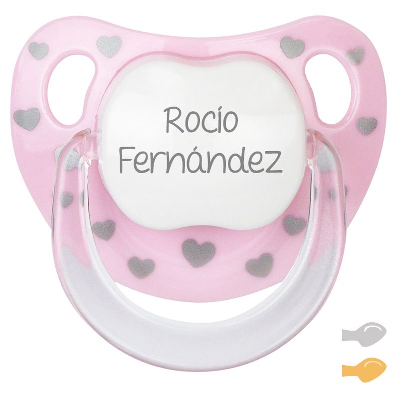Chupete Baby Chic Rosa Personalizado - frontal