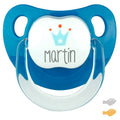 Chupete Baby Deco Corona Denim Personalizado - frontal