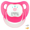 Chupete Baby Deco Corona Fucsia Personalizado - frontal
