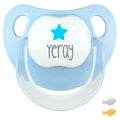 Chupete Baby Deco Estrella Azul Personalizado - frontal