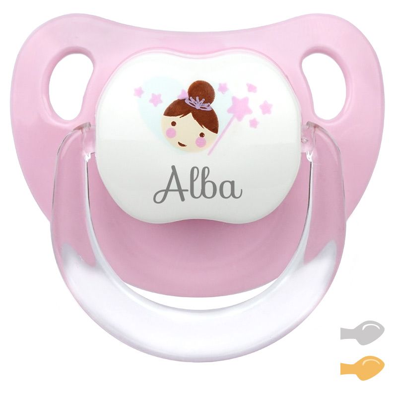 Chupete Baby Deco Hada Rosa Personalizado - frontal