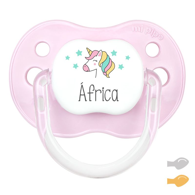 Chupete Classic Deco Unicornio Rosa Personalizado - frontal