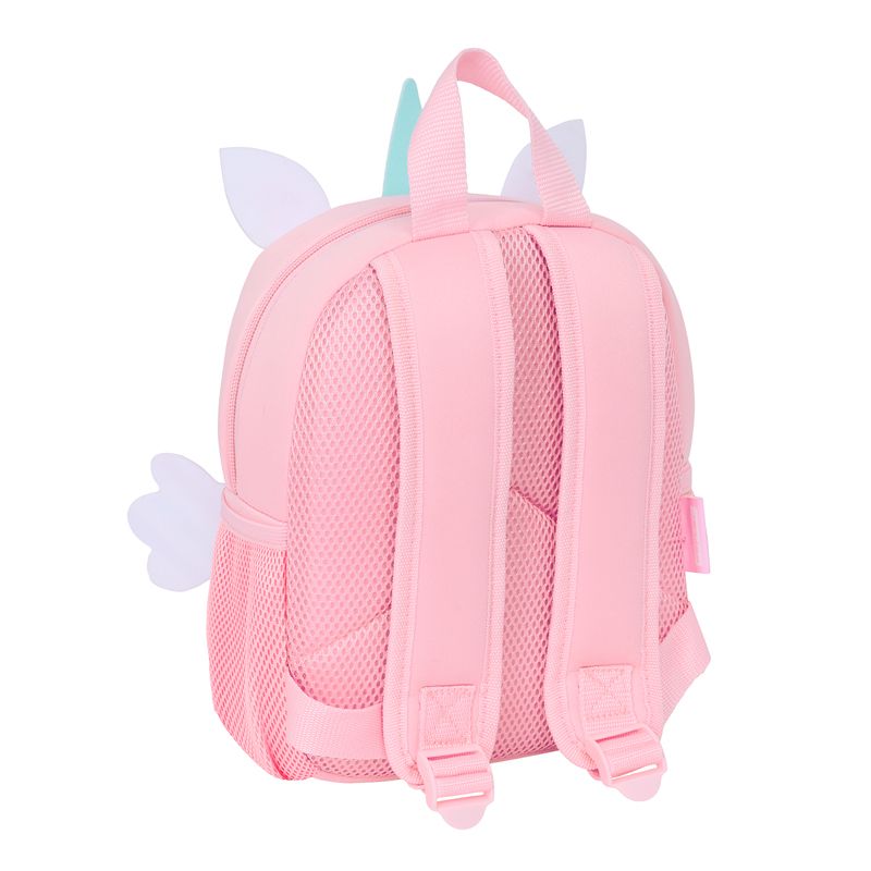 Vista trasera mochila neopreno unicornio MiPipo con asas regulables