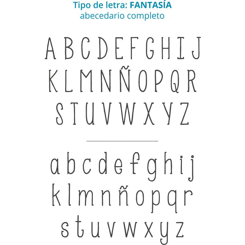 Tipo de letra Fantasía mayúsculas y minúsculas para mochila lona unicornio MiPipo