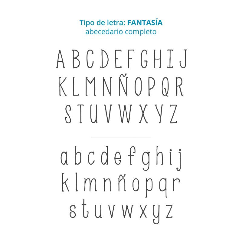 Tipo de letra Fantasía mayúsculas y minúsculas para mochila superhéroe MiPipo