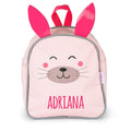 Mochila zoo conejito rosa personalizada MiPipo con nombre Adriana bordado