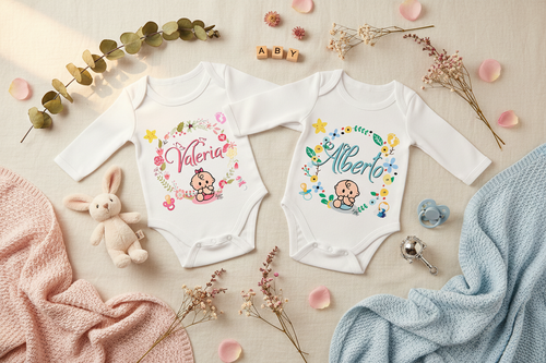 Montaje body niño y niña lifestyle